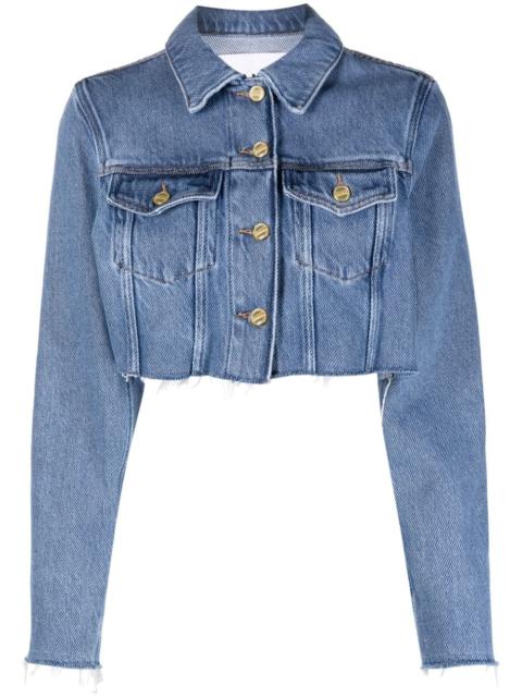 GANNI organic cotton cropped denim jacket