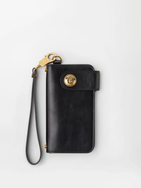 VERSACE Emblème Long Leather Wallet