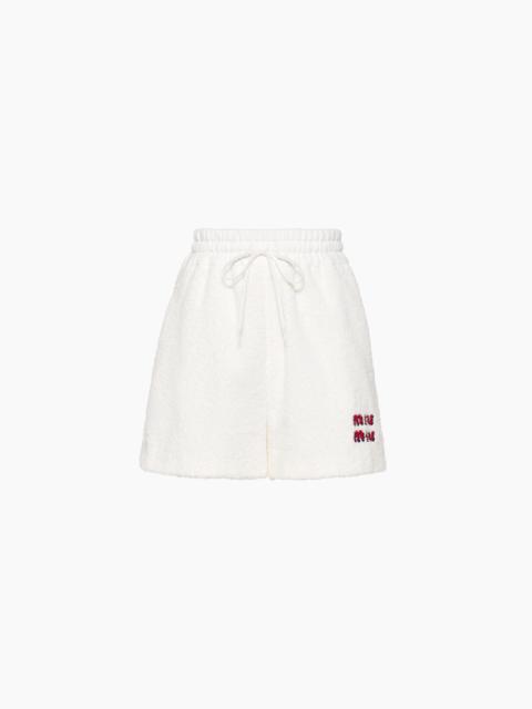 Miu Miu Embroidered cotton shorts