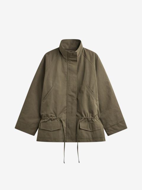 The Frankie Shop Alesie Drawstring Jacket - Olive Brown