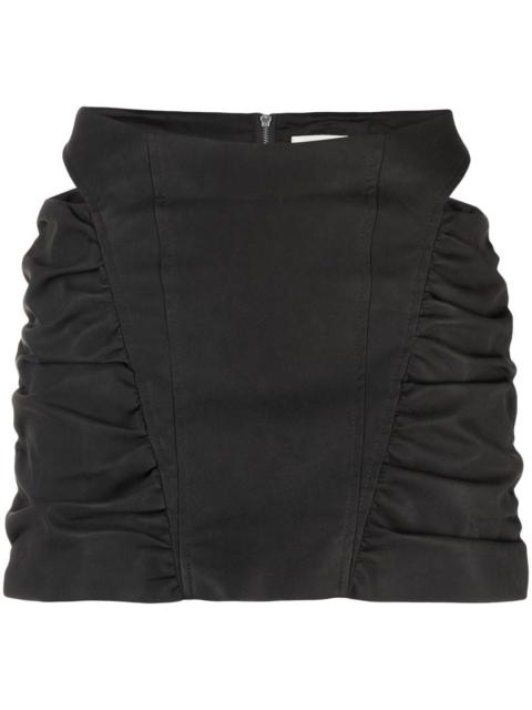 MISBHV ruched cut-out mini skirt