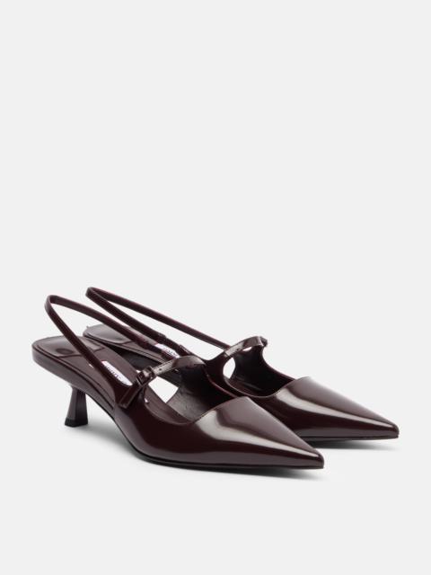 JIMMY CHOO Didi 45 leather slingback pumps
