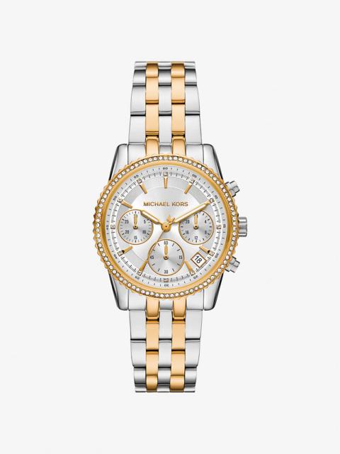 MICHAEL KORS Mini Bryant Pavé Two-Tone Watch
