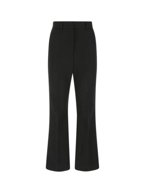 high-waist flared trousers