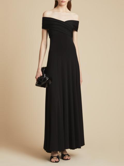 KHAITE The Bruna Dress in Black