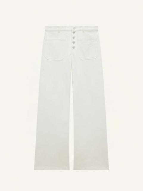 courrèges MULTIFLEX WHITE DENIM BOOTCUT PANTS