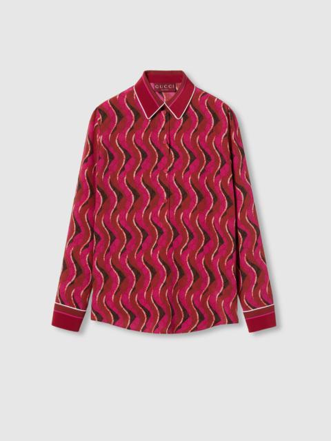 GUCCI Printed silk shirt