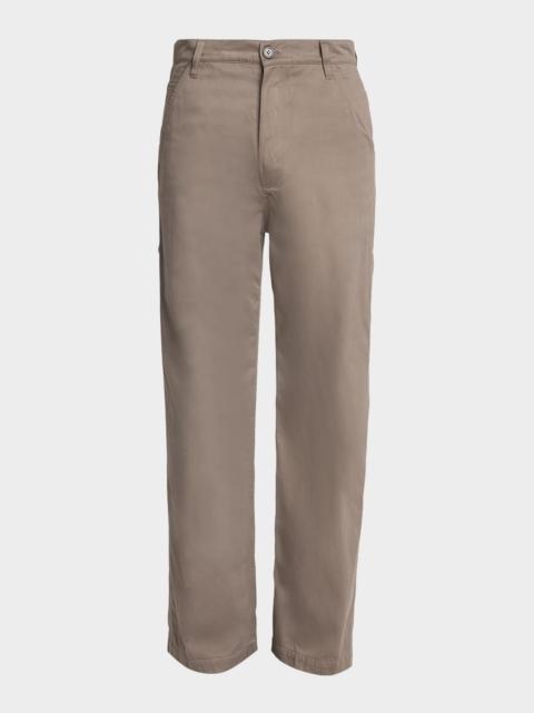 Dries Van Noten Men's Pickerby Cotton Straight-Fit Carpenter Pants