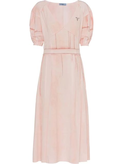 Prada logo-print crepe dress