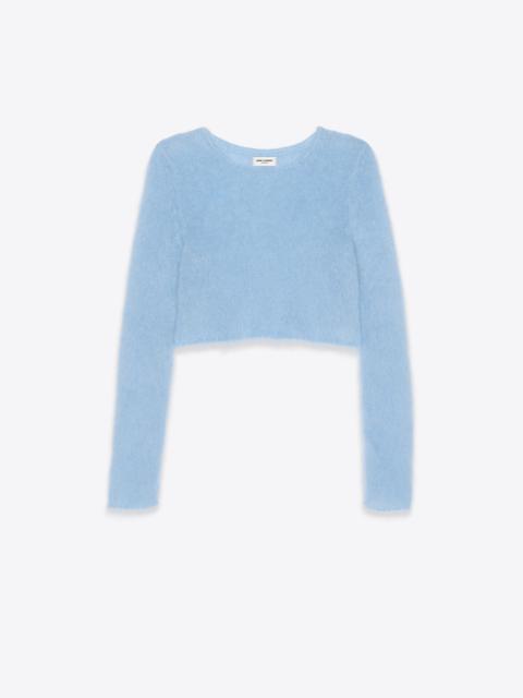 SAINT LAURENT cropped sweater in mohair