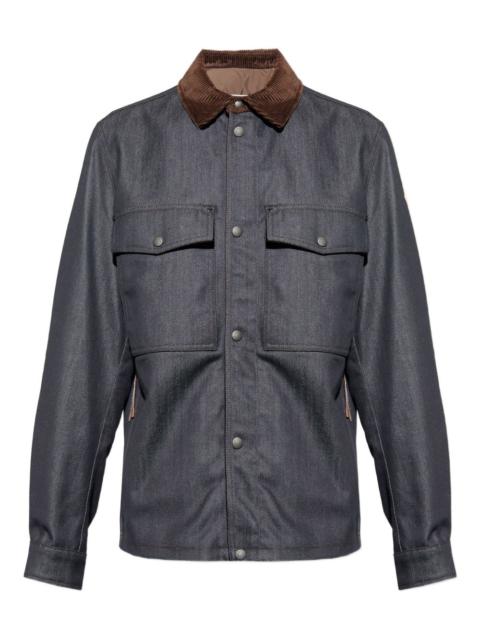 Moncler patch-pockets corduroy-collar jacket shirt