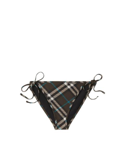 Burberry check-pattern bikini bottoms