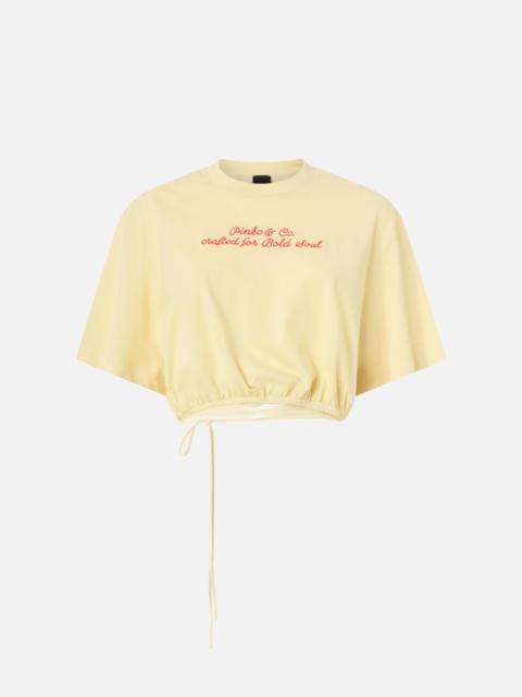 PINKO CROP TOP WITH PINKO LOGO LETTERING