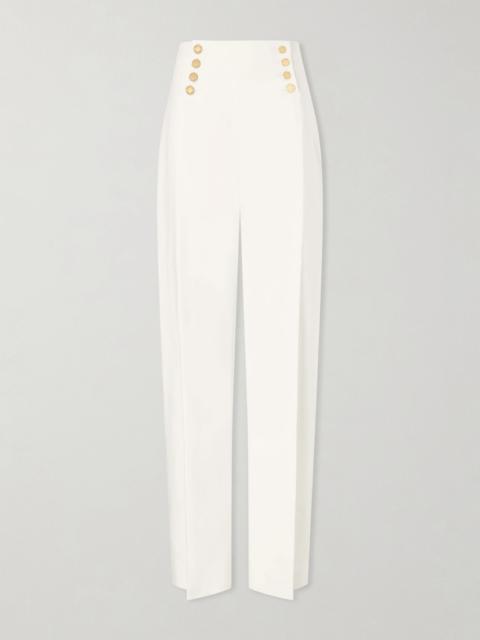 CAROLINA HERRERA Alba cotton-blend wide-leg pants White