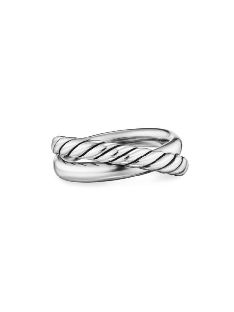DAVID YURMAN Women's Crossover Two Row Ring in Sterling Silver, 7.4MM - Silver