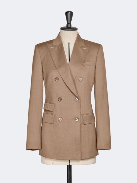 Max Mara CUPOLA Double-breasted wool twill blazer - HAZELNUT BROWN
