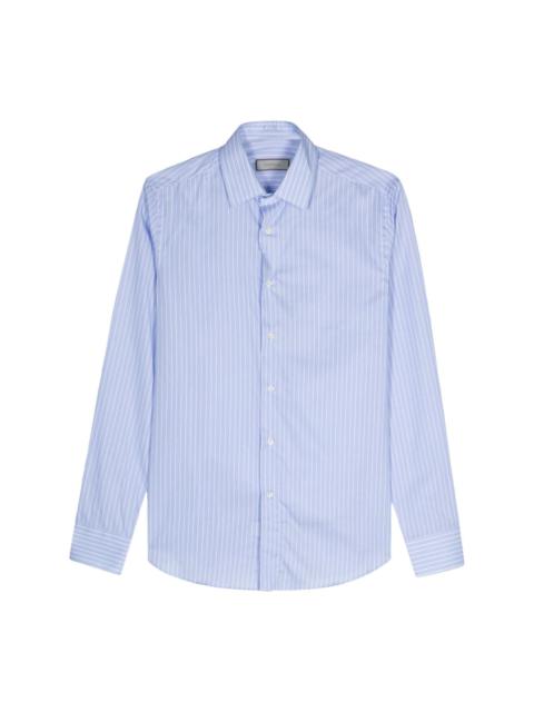 stripe-pattern cotton shirt