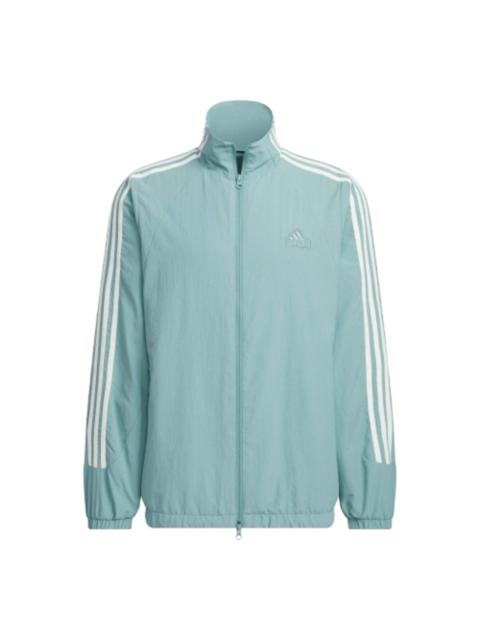 adidas adidas 3-Stripes Woven TrackJacket 'Blue White' JI6648