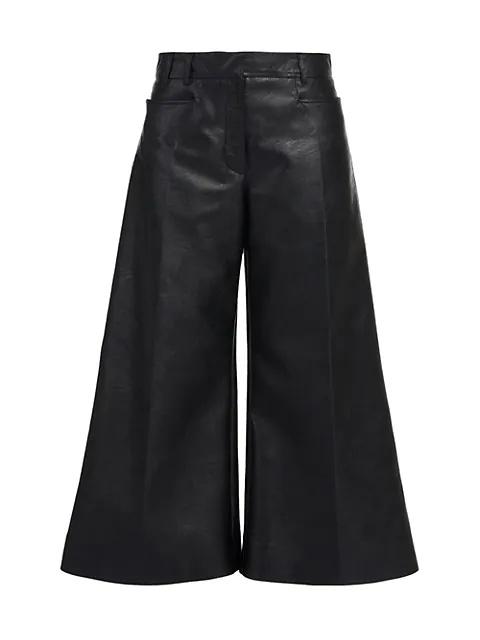 Stella McCartney faux-leather wide-leg trousers