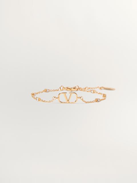 Valentino VLOGO SIGNATURE METAL AND SWAROVSKI® CRYSTAL BRACELET