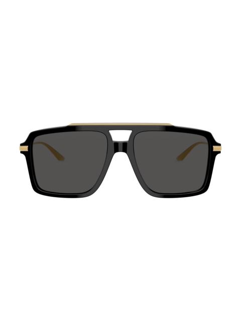 Dolce & Gabbana Men's 56MM Aviator Sunglasses - Black