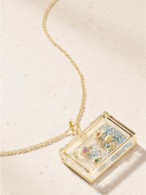 Yvonne Léon Aquarium 9-karat Gold Multi-stone Necklace