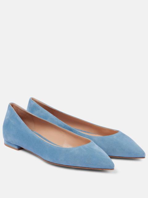 Suede ballet flats