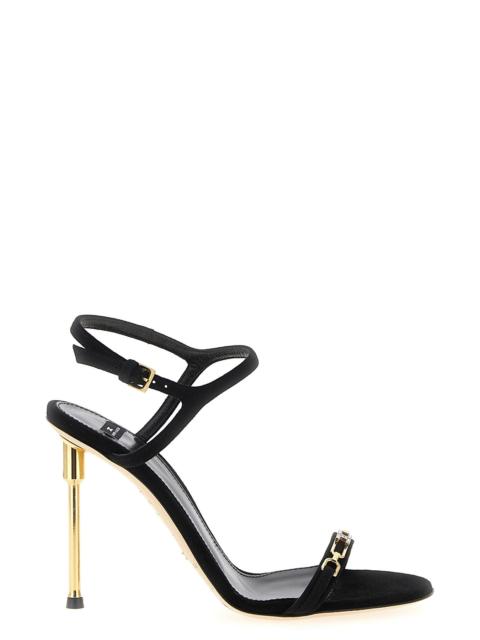 ELISABETTA FRANCHI Sculpture heel sandals