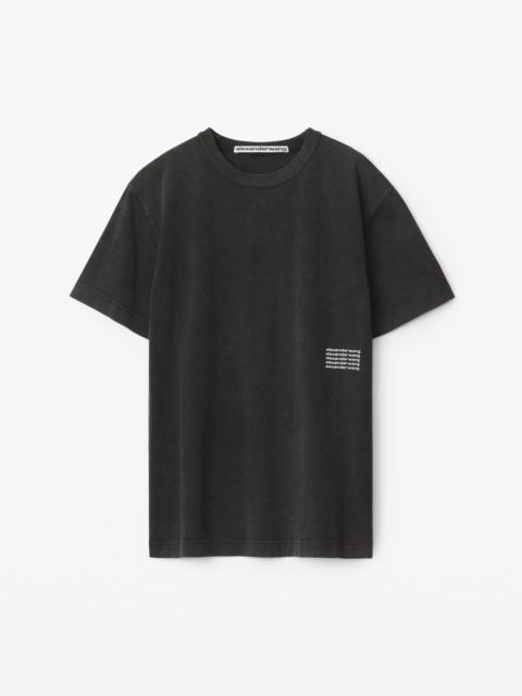 Alexander Wang ACID WASH TEE IN HIGH TWIST JERSEY