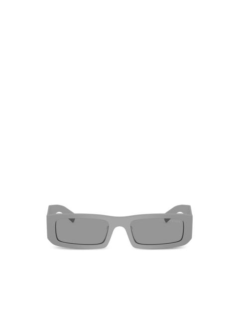 Prada triangle-logo rectangle sunglasses
