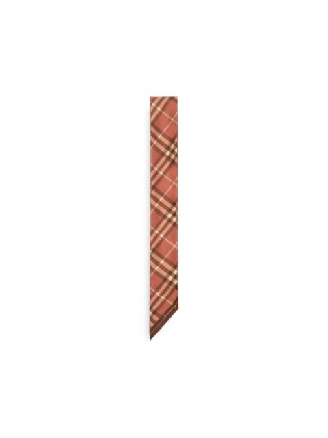 Burberry skinny contrast Check silk scarf