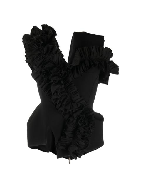 MATICEVSKI ruffled-trim sleeveless top