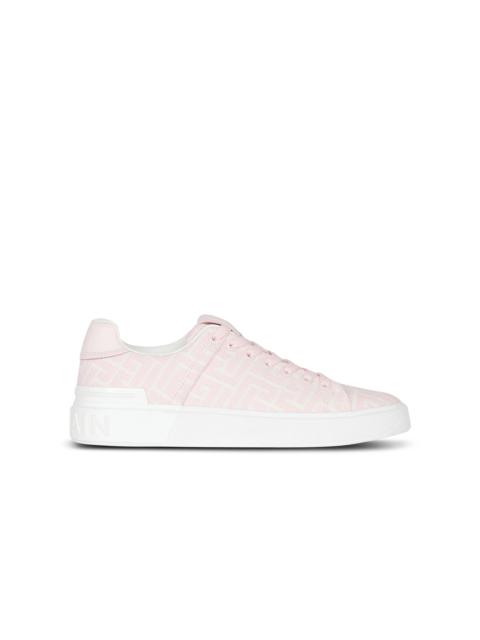 Balmain Bicolor jacquard B-Court sneakers