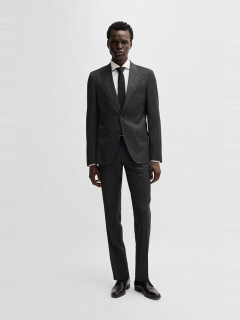 BOSS SLIM-FIT SUIT IN MICRO-PATTERNED WOOL