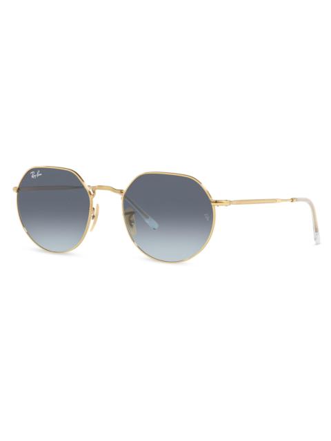 Ray-Ban Women's RB3565 55MM Round Sunglasses - Blue Gradient