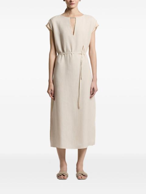PESERICO V-neck belted dress