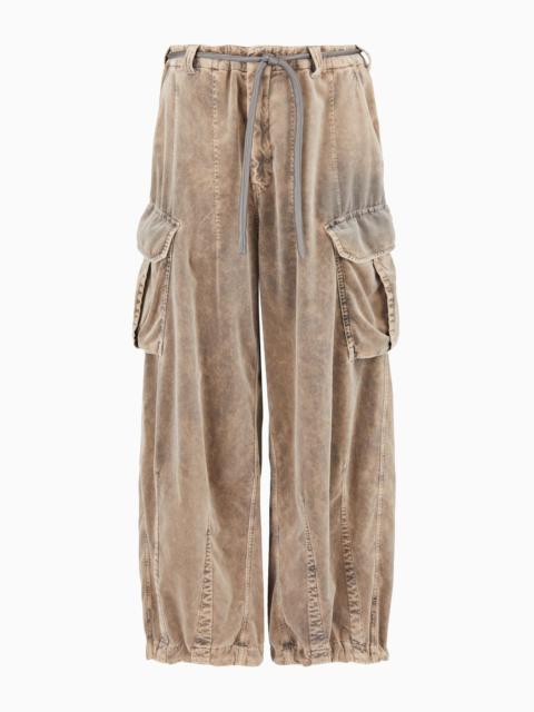 GIORGIO ARMANI Cotton-velvet cargo trousers