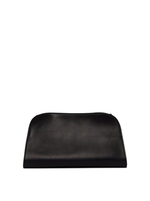 The Row Black Leather Peggy Clutch