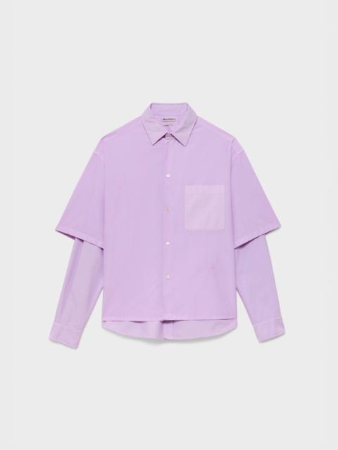 JW Anderson MENS DOUBLE-LAYERED SHIRT IN LILAC