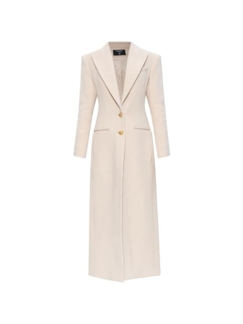 single-breasted maxi coat