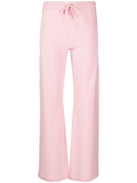 VERSACE Medusa ribbed-knit flared trousers