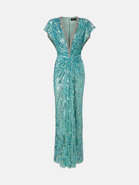 JENNY PACKHAM Lacie gathered embellished gown