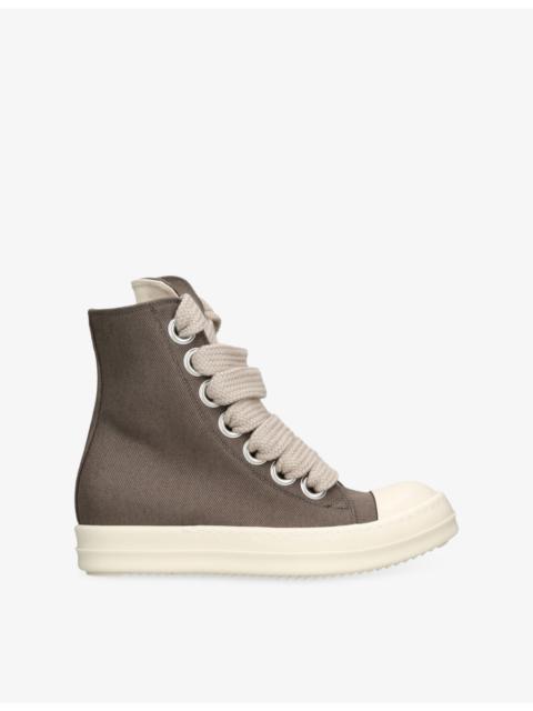 Rick Owens DRKSHDW Jumbo-Lace High Canvas Trainers