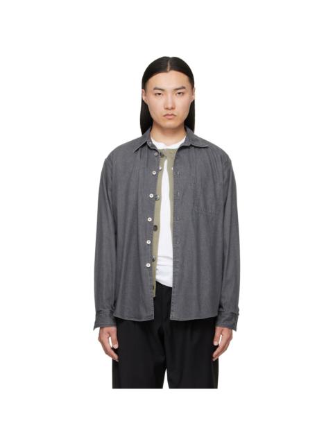 YOKE Gray Vintage Washed Denim Overshirt