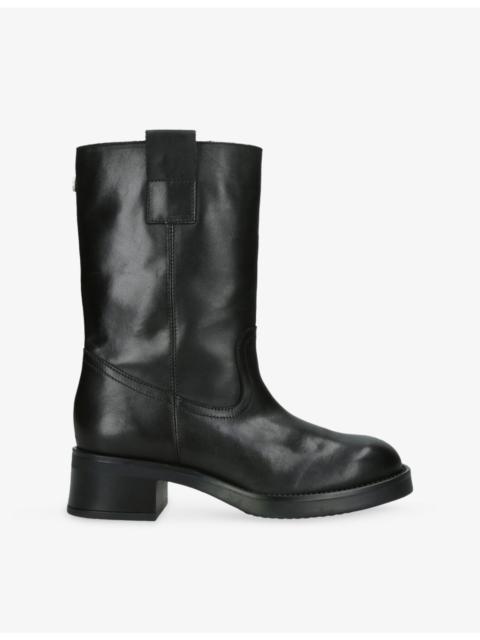STEVE MADDEN Benedict Leather Heeled Boots