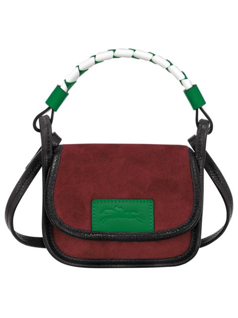Longchamp Le Foulonné Coin purse with lace Mahogany - Leather