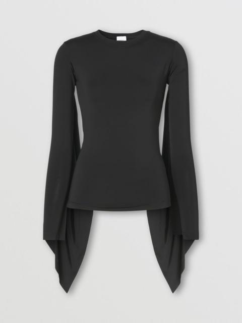 Burberry Exaggerated Panel Long-sleeve Stretch Jersey Top