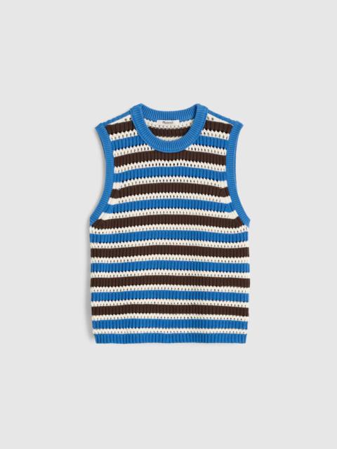 Madewell Open-Stitch Sweater Tank in 100% Cotton