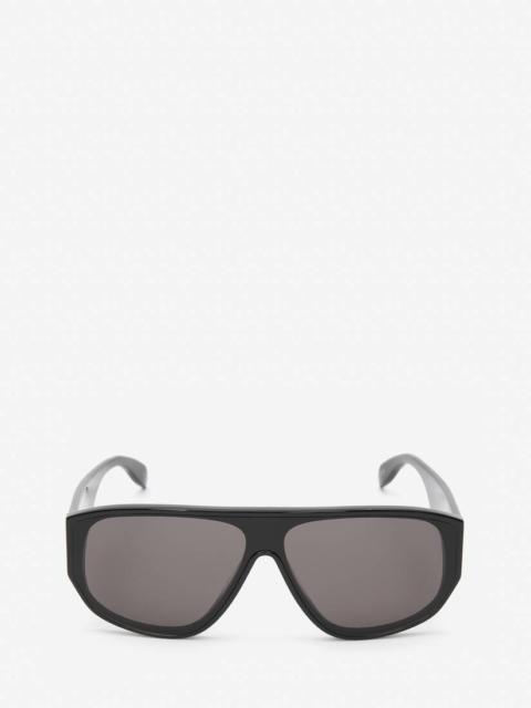 McQueen Graffiti Mask Sunglasses in Black