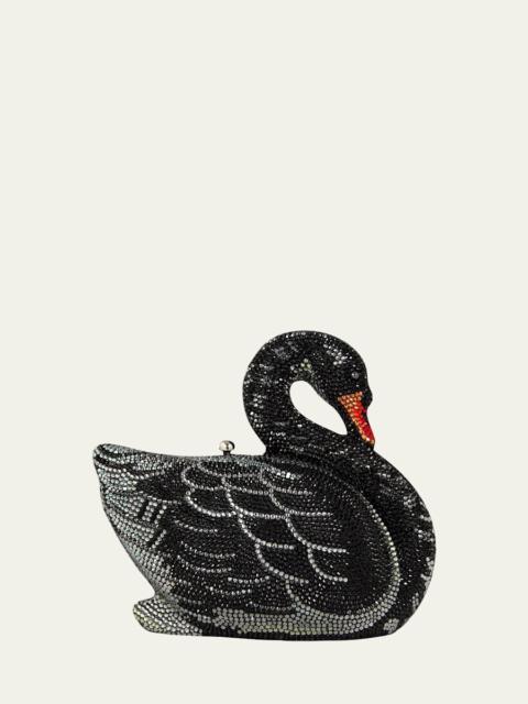 JUDITH LEIBER Swan Crystal Minaudiere